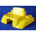 Guardabarros amarillo original para tractor a pedales rollyJunior CAT de Caterpillar.