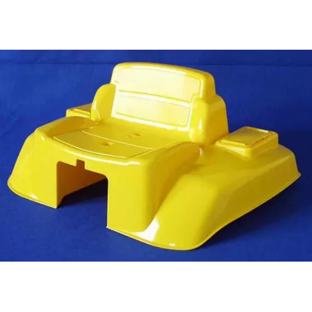 Guardabarros amarillo original para tractor a pedales rollyJunior CAT de Caterpillar.