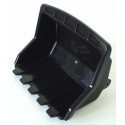 Cazo rollyJunior negro de juguete para tractor infantil, ideal para excavar arena y tierra al aire libre.