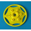Tapacubos grande amarillo de repuesto para tractores infantiles Rolly Toys.