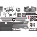 Kit de adhesivos oficiales Junior JCB de Rolly Toys para restaurar tractores de juguete.