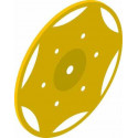 Tapacubos grande amarillo de repuesto para ruedas de tractor infantil Rolly Toys.