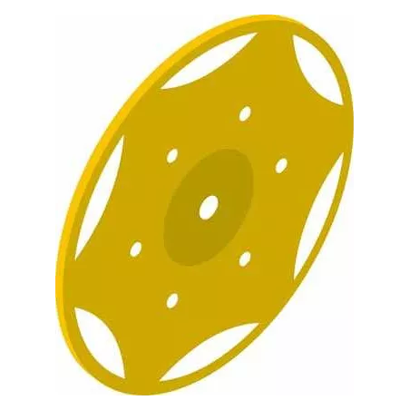 Tapacubos grande amarillo de repuesto para ruedas de tractor infantil Rolly Toys.