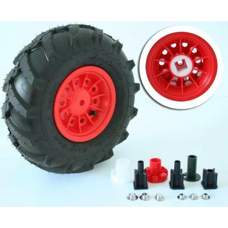 Rueda neumática de repuesto original de 6 pulgadas 325-110 derecha para tractores de juguete Rolly Toys.