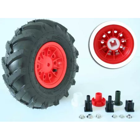 Rueda de repuesto neumática de 6 pulgadas para el lado izquierdo de tractores de juguete Rolly Toys.