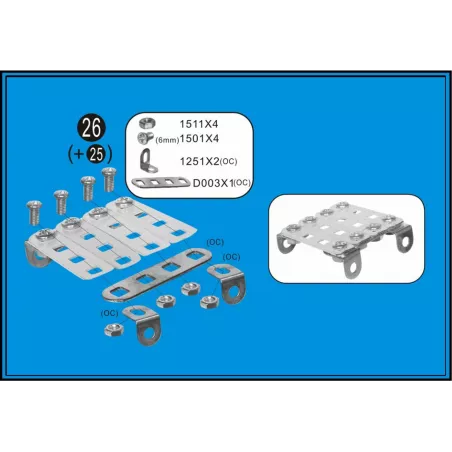 Maqueta metálica para montar del coche clásico S601 Sedán a escala 1:16 con 513 piezas.