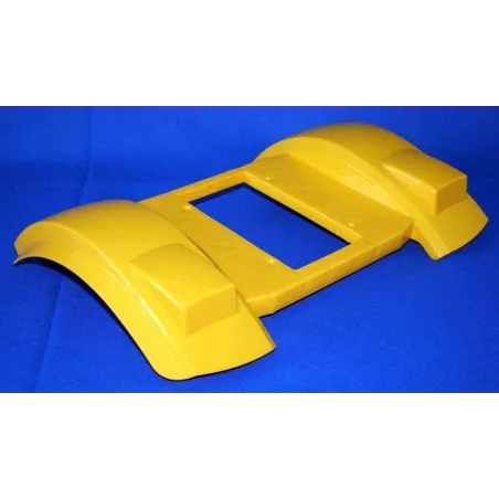 Guardabarros amarillo original de repuesto para tractor de juguete rollyFarmtrac JCB.