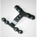 Lámpara de cristal Deutz plateada, accesorio realista para tractor de juguete Rolly Toys.