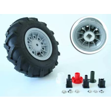 Rueda neumática de repuesto de 6 pulgadas 310-95 derecha para tractor infantil Rolly Toys.