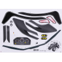 Set de adhesivos Valtra de alta resistencia para personalizar tractores de juguete a pedales.