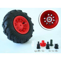 Rueda neumática izquierda de 6 pulgadas 310-95 para tractor de pedales Rolly Toys.