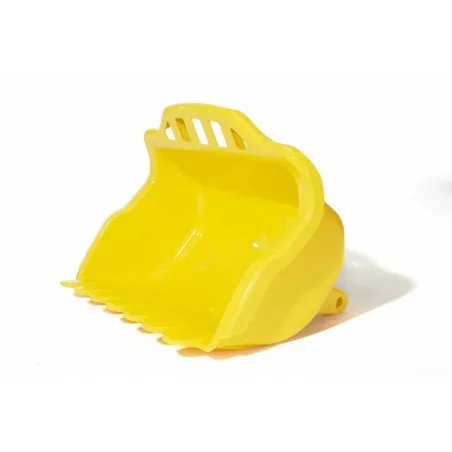 Remolque cuenco basculante amarillo con ruedas X-Trac Premium para tractor de juguete Rolly Toys.
