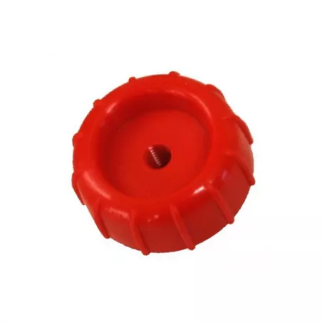 Tuerca roja de fijación para asiento de coche infantil Peg-Pérego.