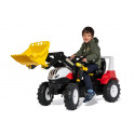 Tractor de pedales infantil Steyr 6300 Terrus CVT con pala cargadora delantera para niños de 3 a 8 años.