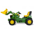 Tractor de pedales John Deere 7310R de Rolly Toys con cargador frontal para niños de 3 a 8 años.