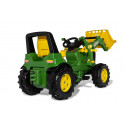 Tractor de pedales John Deere 7310R de Rolly Toys con cargador frontal para niños de 3 a 8 años.
