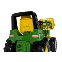 Tractor de pedales John Deere 7310R de Rolly Toys con cargador frontal para niños de 3 a 8 años.