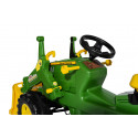 Tractor de pedales John Deere 7310R de Rolly Toys con cargador frontal para niños de 3 a 8 años.