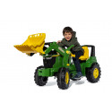 Tractor de pedales John Deere 7310R de Rolly Toys con cargador frontal para niños de 3 a 8 años.