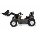 Tractor a pedales RollyFarmtrac Premium II Valtra con pala frontal para niños de 3 a 8 años.