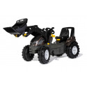Tractor a pedales RollyFarmtrac Premium II Valtra con pala frontal para niños de 3 a 8 años.
