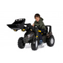 Tractor a pedales RollyFarmtrac Premium II Valtra con pala frontal para niños de 3 a 8 años.