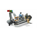 Bote de policía de juguete BRUDER escala 1:16 con figuras de policía, buceador bworld y accesorios.