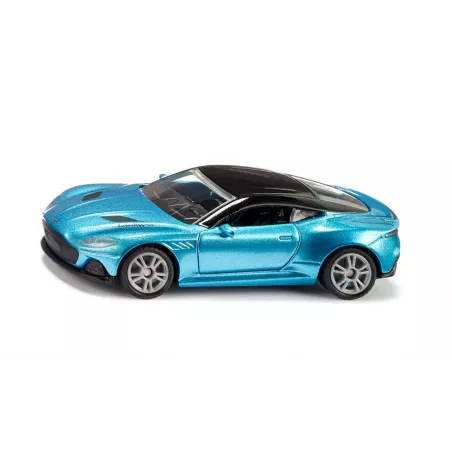 Maqueta a escala del Aston Martin DBS Superleggera azul Iceblue con puertas practicables y ruedas de goma.