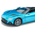 Maqueta a escala del Aston Martin DBS Superleggera azul Iceblue con puertas practicables y ruedas de goma.