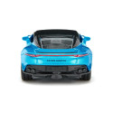 Maqueta a escala del Aston Martin DBS Superleggera azul Iceblue con puertas practicables y ruedas de goma.