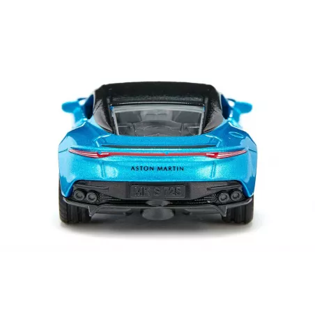 Maqueta a escala del Aston Martin DBS Superleggera azul Iceblue con puertas practicables y ruedas de goma.