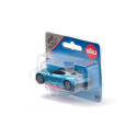 Maqueta a escala del Aston Martin DBS Superleggera azul Iceblue con puertas practicables y ruedas de goma.