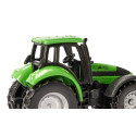 Tractor de juguete Deutz-Fahr verde con remolque basculante Fortuna de SIKU
