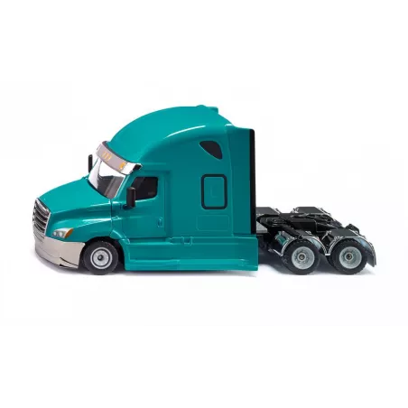 Camión a escala 1:50 Freightliner Cascadia azul Miami con detalles cromados Siku Super