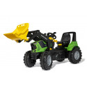 Tractor a pedales Rolly Farmtrac Premium II Deutz 8280 TTV con cargador frontal para niños de 3 a 8 años.