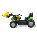 Tractor a pedales Rolly Farmtrac Premium II Deutz 8280 TTV con cargador frontal para niños de 3 a 8 años.