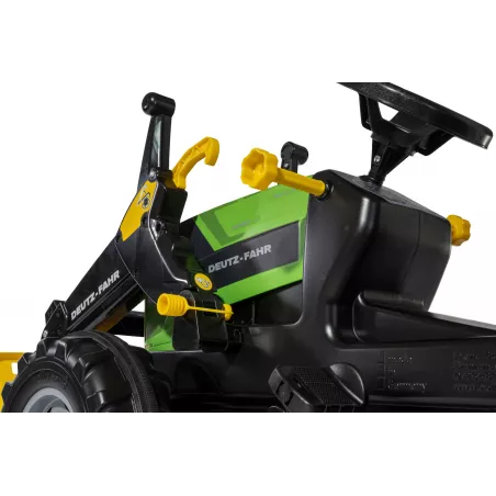 Tractor a pedales Rolly Farmtrac Premium II Deutz 8280 TTV con cargador frontal para niños de 3 a 8 años.