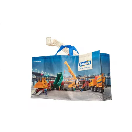 Bolsa de transporte Bruder resistente para guardar y proteger vehículos de juguete.