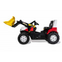 Tractor a pedales Steyr 6300 Terrus CVT con pala frontal de juguete para niños.