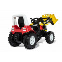 Tractor a pedales Steyr 6300 Terrus CVT con pala frontal de juguete para niños.