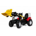 Tractor a pedales Steyr 6300 Terrus CVT con pala frontal de juguete para niños.