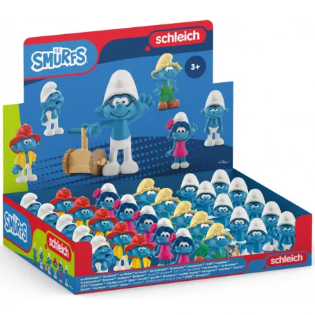 Surtido de 30 figuras coleccionables de Los Pitufos Schleich 2022 de alta calidad para juego imaginativo.