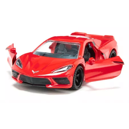 Réplica a escala 1:50 del Chevrolet Corvette Stingray C8 de Siku, miniatura de metal coleccionable.