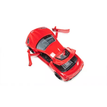 Réplica a escala 1:50 del Chevrolet Corvette Stingray C8 de Siku, miniatura de metal coleccionable.
