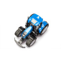 Tractor de juguete New Holland T7.315 HD de Siku a escala 1:32 en metal azul con cabina desmontable.