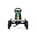 Kart a pedales Dino-Cars Speedy BF1 negro y verde para niños de 3 a 12 años con chasis metálico resistente