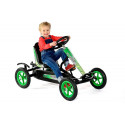 Kart a pedales Dino-Cars Speedy BF1 negro y verde para niños de 3 a 12 años con chasis metálico resistente