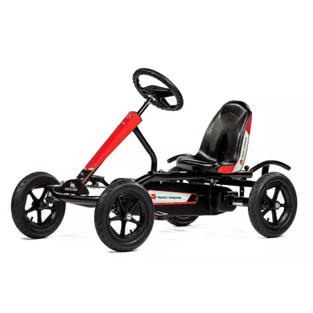 Kart de pedales infantil Speedy Massey Ferguson de Dino-Cars con diseño de tractor agrícola rojo.