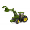 Tractor de juguete John Deere 7R 350 a escala 1:16 con cargador frontal funcional Bruder.