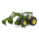 Tractor de juguete John Deere 7R 350 a escala 1:16 con cargador frontal funcional Bruder.